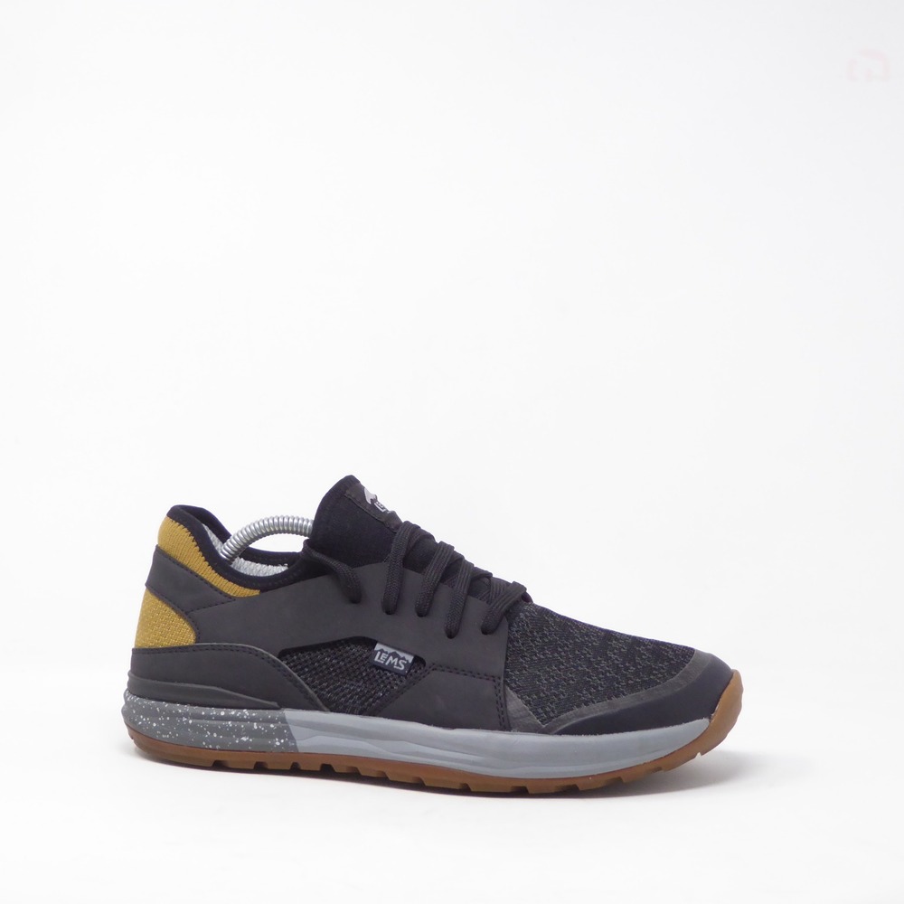 Lems Mens Mesa Trail Shoes Carbon Grey Yellow LM201103 10.5D